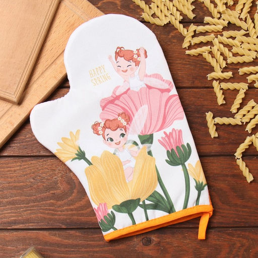 Варежка-прихватка Доляна Весна 20х28 см, 35% хл, 65% пэ, ватин 250 г/м2  фото 6