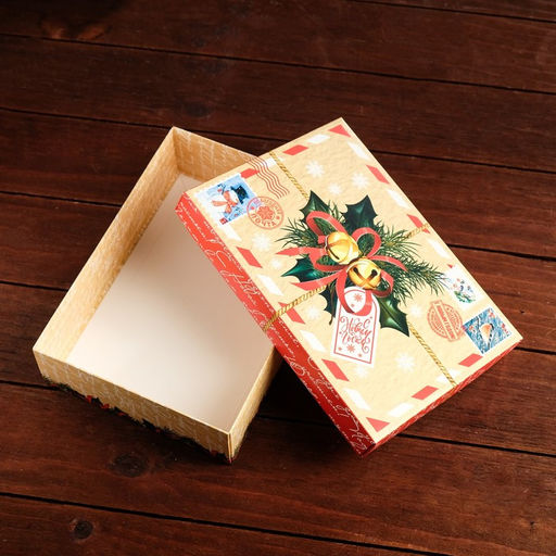 Цена за 5 шт. Коробка сборная крышка-дно, Новогодняя почта, 21 х 15 х 5,7 см - Simaland фото 4