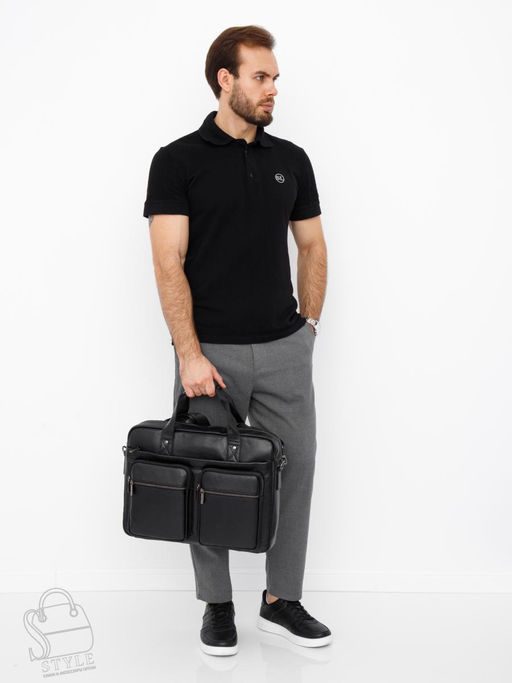 Портфель мужской кожаный 815XXL black Fuzhiniao