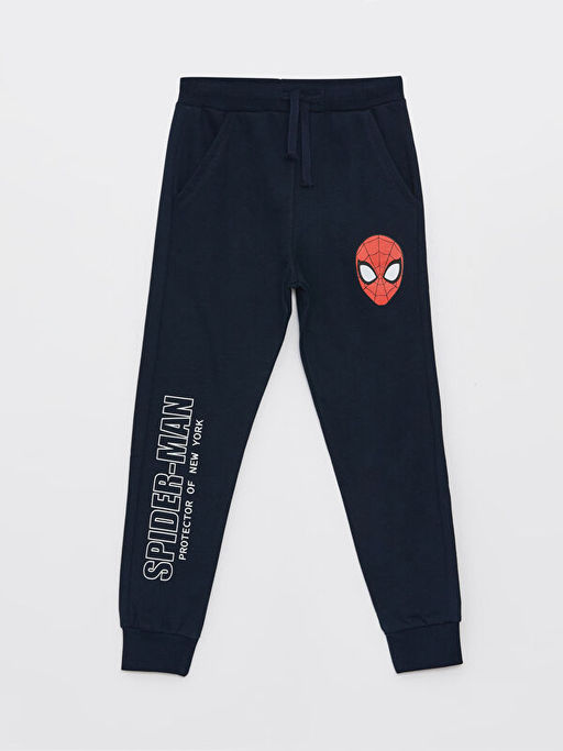 Beli Lastikli Spiderman Bask?l? Erkek ?ocuk Jogger E?ofman Alt?