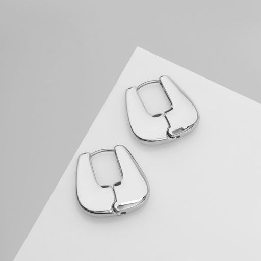 Серьги металл Богема вестница, цвет серебро