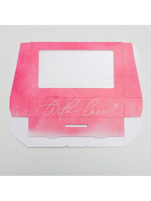 Цена за 10 шт. Кондитерская упаковка, коробка с ламинацией «С любовью», 20×12×4 см