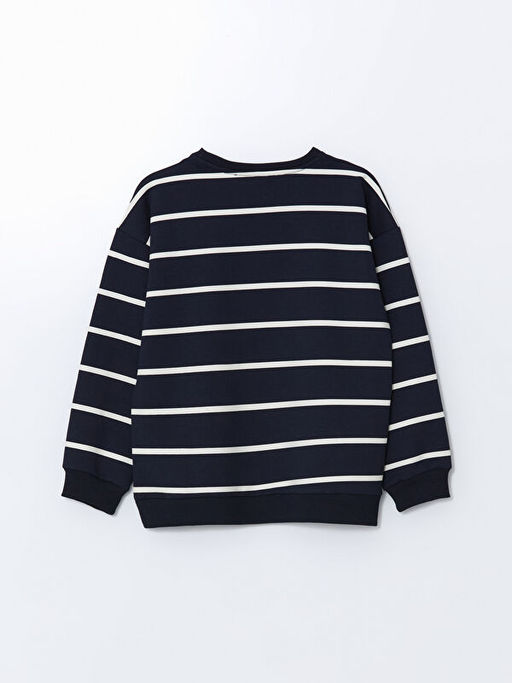 Bisiklet Yaka Bask?l? K?z ?ocuk Sweatshirt