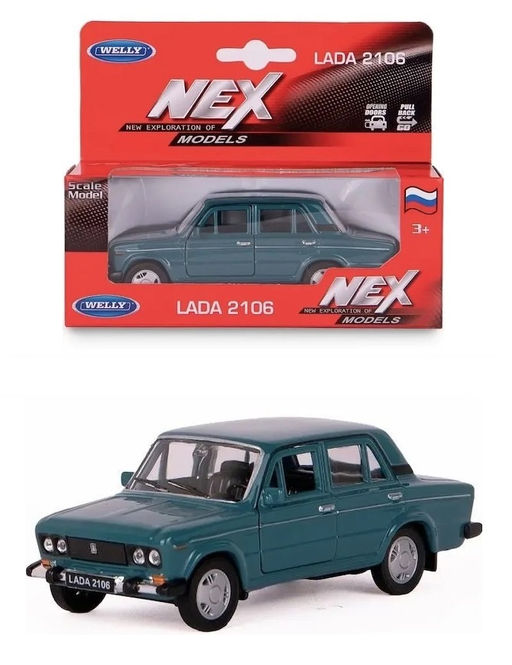 Welly. Машинка 1:38 "LADA 2106" пруж. мех., бирюзовый арт.42381W
