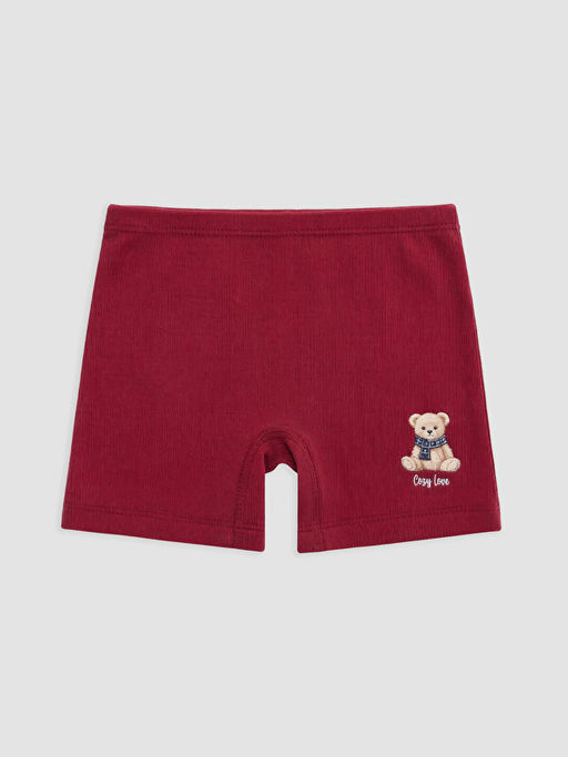 K?z ?ocuk Ay? Teddy Bask?l? Boxer 3l? - Waikiki фото 2