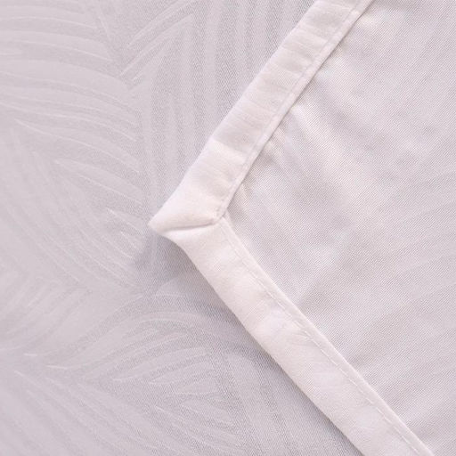 Скатерть DomoVita белая жаккард, рисунок МИКС (80% полиэстер, 20% хлопок) микрофибра 150х150  фото 2