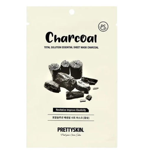 Total Solution Essential Sheet Mask Charcoal - Тканевая маска с древесным углем, 23 гр