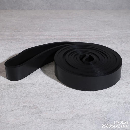 Эспандер ленточный Woohooo Fit Tape / 2080X4X21mm / Cила сопротивления 11-30 кг / TPE / уп 80/Черный - ГалеонТрейд фото 2