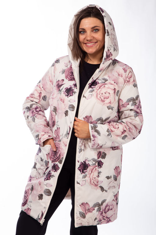 Куртка Diamant 1914-Р беж-какао фото 70