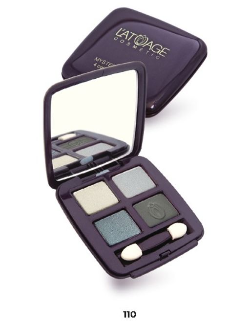 Latuage Тени для век Mysterious Eyes 4-х цветные №110 серо-синие