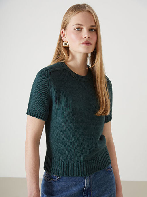 Bisiklet Yaka Kad?n Triko Kazak