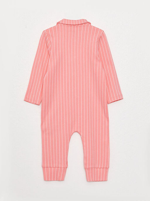 Polo Yaka Uzun Kollu ?izgili K?z Bebek Tulum - Waikiki фото 2