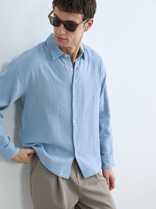 Regular Fit M?slin Erkek G?mlek