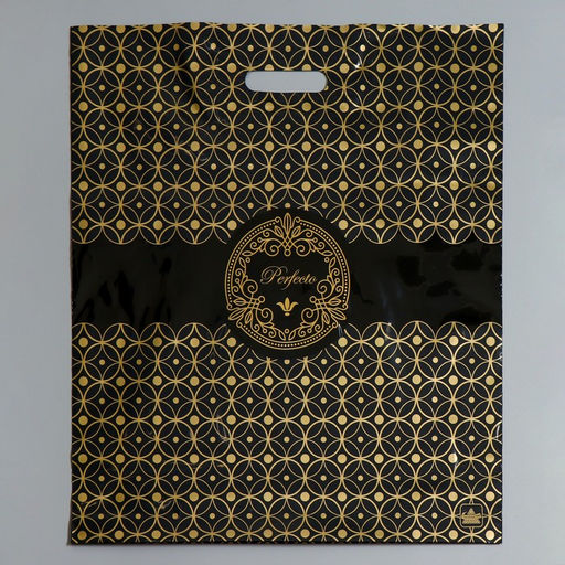 Цена за 25 шт. Пакет «Перфекто Квадро», полиэтиленовый с вырубной ручкой, 90 мкм 42×48 см