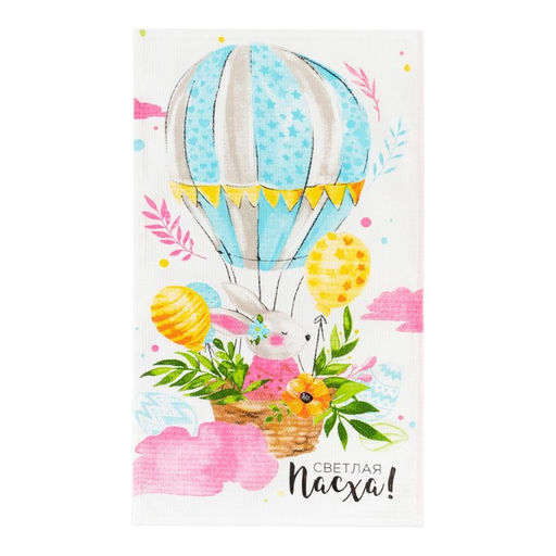Набор полотенец кухонный Доляна Пасхальные забавы 35х60см-4шт, 100% хлопок  фото 3