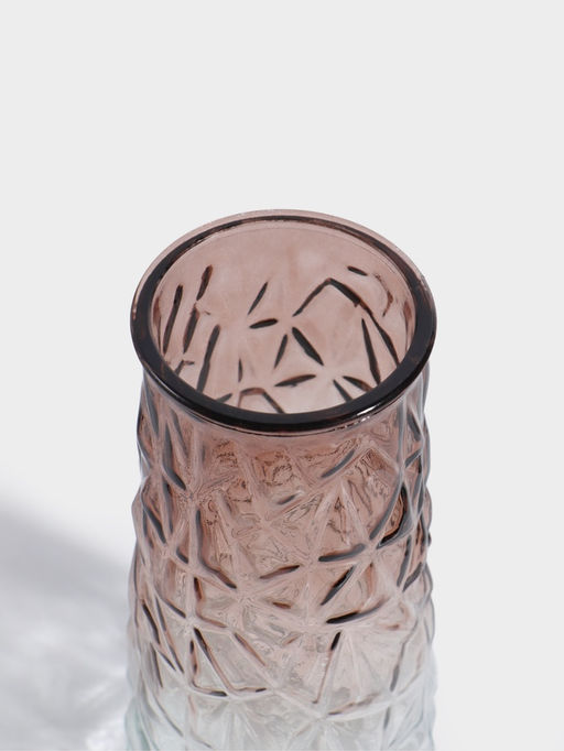 Ваза стекло настольная "Берт" 24х10,5 см, прозрачно-коричневый