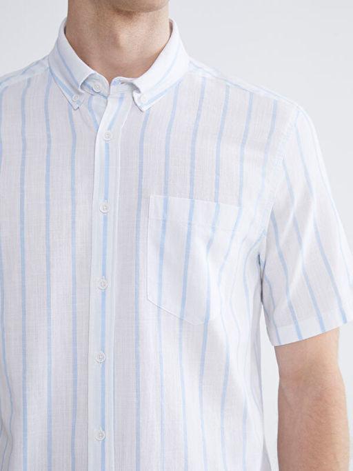 Regular Fit ?izgili Erkek G?mlek