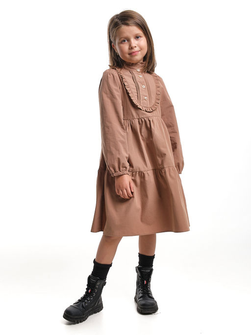 Платье для девочки нарядное детское праздничное UD 8052 коричневый - Mini maxi фото 5