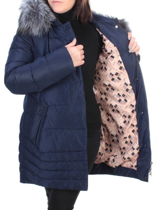 15-298 DK. BLUE Пальто зимнее женское (200 гр. холлофайбера) - Fashion фото 8