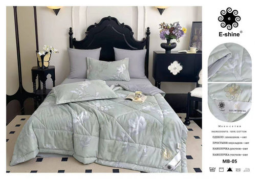 Одеяло Boris E-Shine Мако-Сатин с простыней и наволочками ODBORMS010 Евро