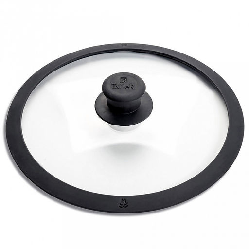 Крышка стеклянная д22см, жаропрочное стекло, силиконовый обод, силиконовая ручка, пароотвод, TalleR (Китай)