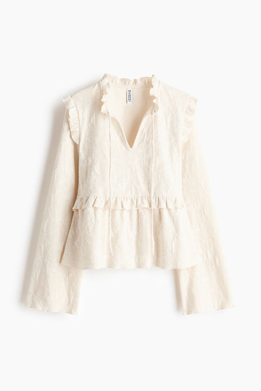 Blusa en punto jacquard - H&m фото 2