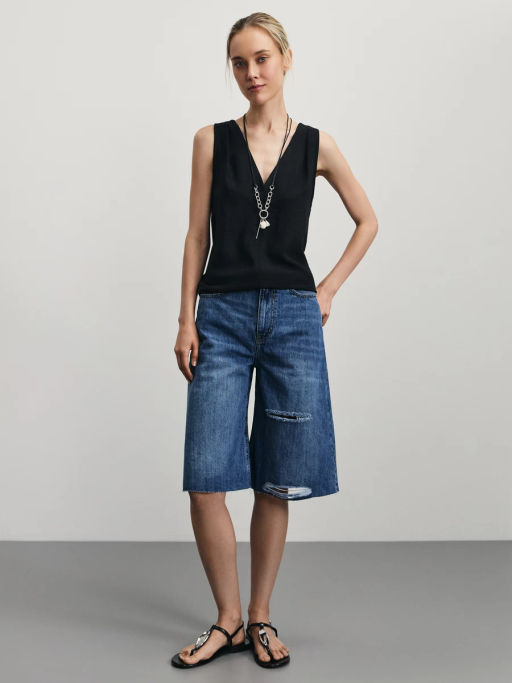 Джинсовые шорты бермуды / Zarina  фото 11