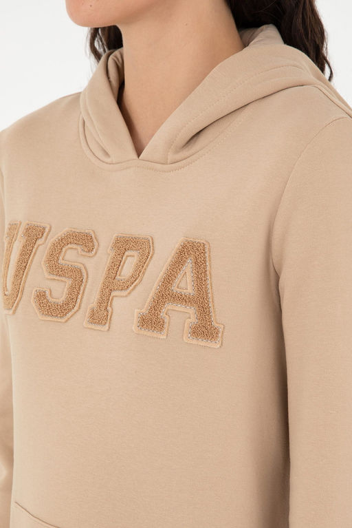 Женский базовый свитшот песочного цвета Неожиданная скидка в корзине - U.s. polo assn фото 7