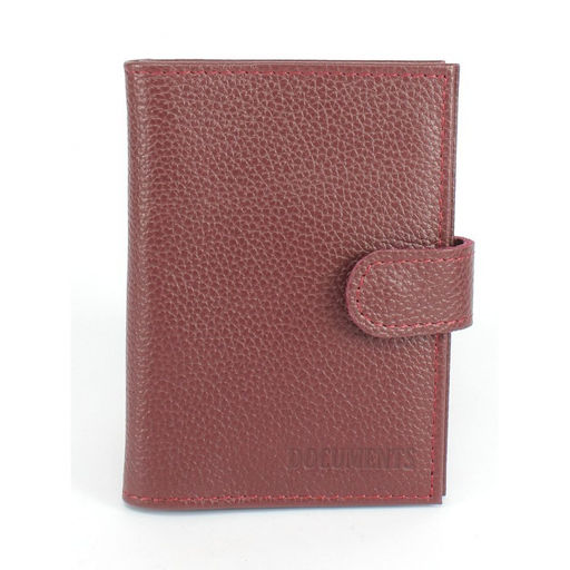 Обложка для авто+паспорт-Croco-ВП-1021 с хляст, натуральная кожа бордо флотер (120) 265402