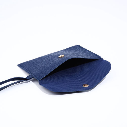 Сумка - шоппер женская на кнопке, с монетницей, 35×10×28 см, синий