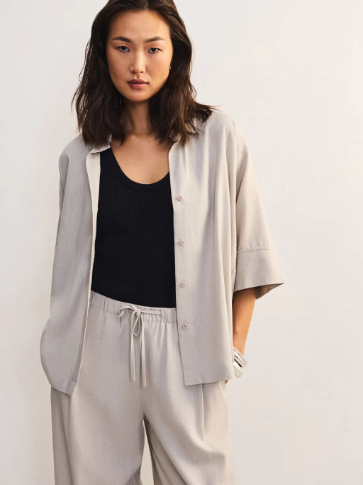 Льняная блуза свободного кроя ZR2605012001-36 / Zarina