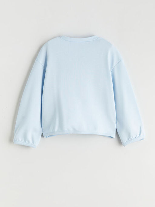 Bask?l? K?z Bebek Sweatshirt ve E?ofman Alt?