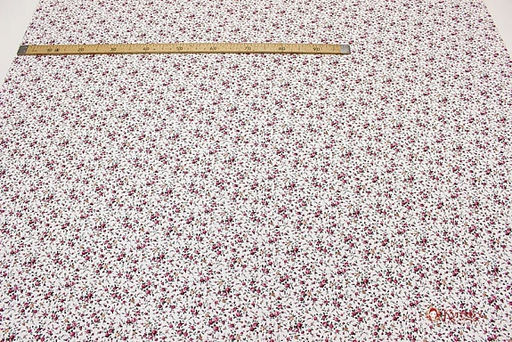 Импорт. хлопок "Мелкие розовые букеты на белом", ш.1.45м, хлопок-100%, 100гр/м.кв