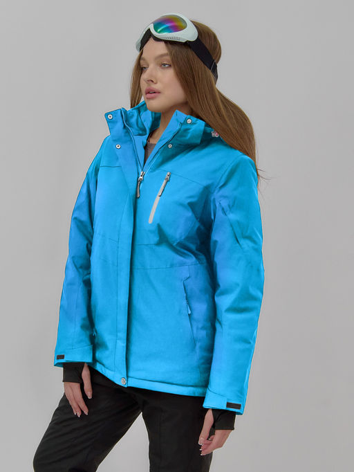 Горнолыжная куртка женская зимняя синего цвета 7015_1S - Chunmai фото 2