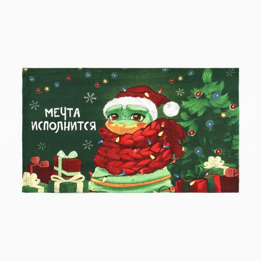 Набор полотенец Доляна Счастливого нового года 28х46 см - 6 шт, 100% хл, рогожка 164 г/м2  фото 9