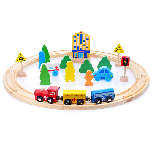 Трек с паровозиком 26 дет. - Щепочка фото 4