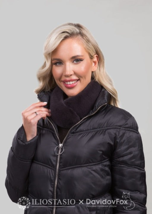 Шарф-воротник норка браун