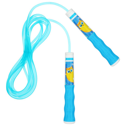 Скакалка детская ONLYTOP «Пушик», 2.85 м, регулируемая, голубая