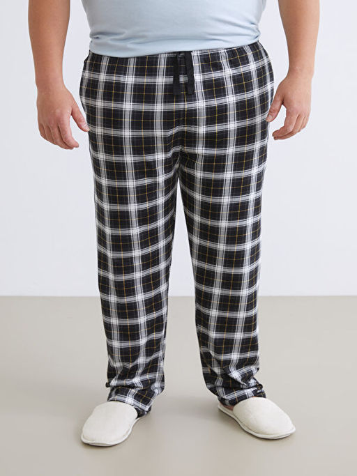 B?y?k Beden Standart Kal?p Ekose Erkek Pijama Alt