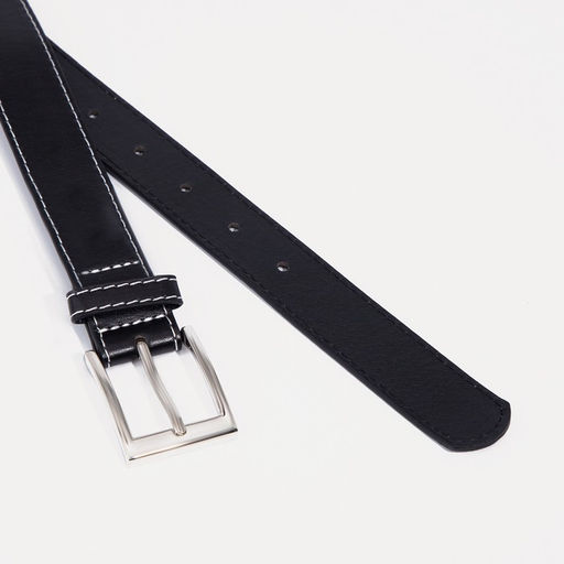 Ремень мужской, ширина 2,8 см, пряжка металл, цвет чёрный - Simaland фото 2