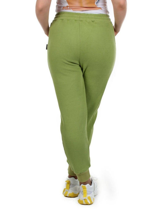 02 GREEN Брюки спортивные женские на флисе (100% хлопок) 7986 - Фабричный китай фото 6
