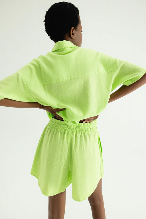 Короткие шорты из комбинированной ткани - Incity фото 3