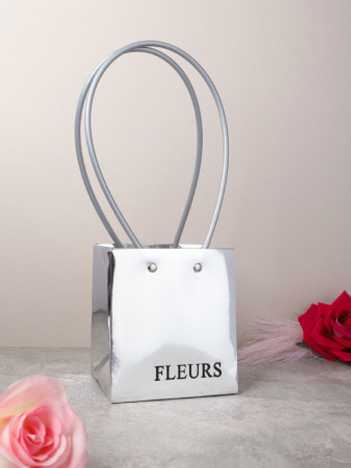 Пакет для цветов 11,5х10,5х13 см / CN-785 /уп 10/600/серебро /2 СОРТ/ - ГалеонТрейд фото 2