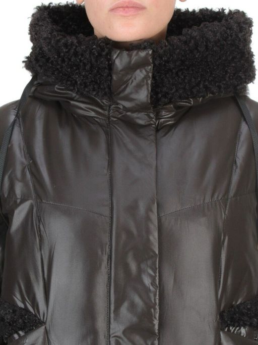 21-985 BLACK Пальто зимнее женское AIKESDFRS (200 гр. холлофайбера) - Fashion фото 10