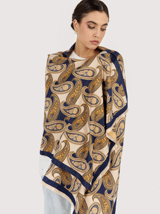 в составе ШЕРСТЬ  и КАШЕМИР Большой, мягкий, теплый  двусторонний палантин - Tantino фото 6