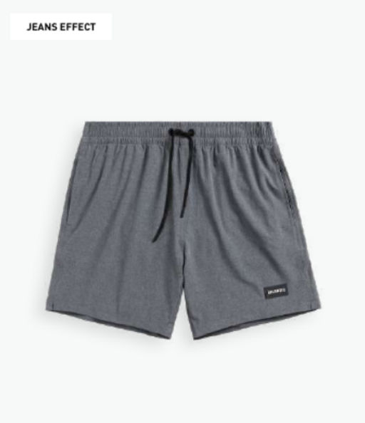 ATLANTIC KMB-215 Шорты мужские пляжные Jeans Effect серый фото 2