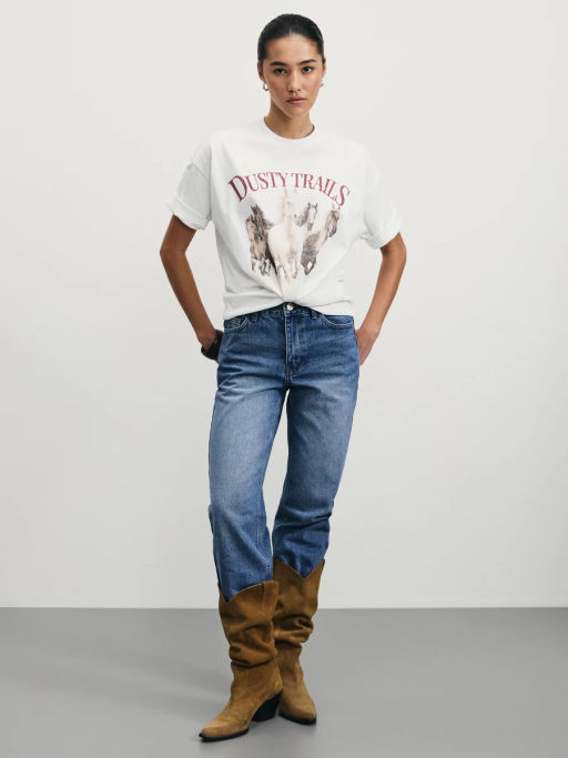 Футболка оверсайз с принтом / Zarina фото 8