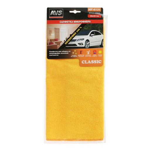 Салфетка из микрофибры AVS MF-6131, 35×40 см, высокой плотности
