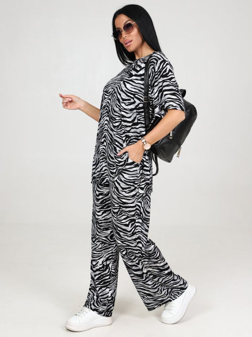 764 ЖЕНСКИЙ КОСТЮМ (брюки) (Зебра/серый) - А-дина фото 4