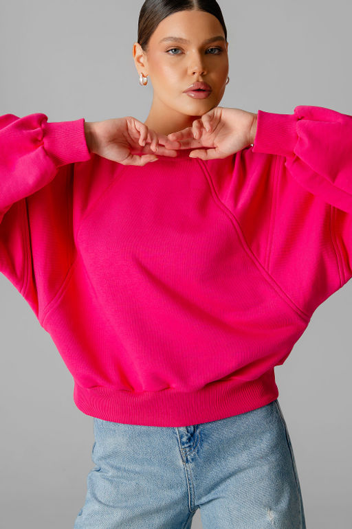 Арт. 15110/2 Свитшот женский укороченный one size (42-50) Цвет:фуксия - Калинка фото 18